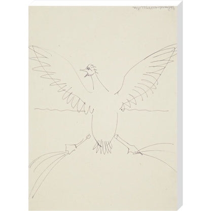 Bird landing on water - Art print