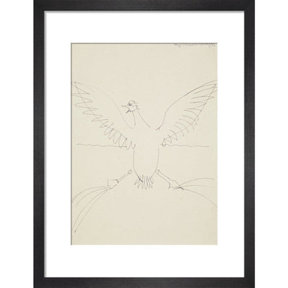 Bird landing on water - Art print