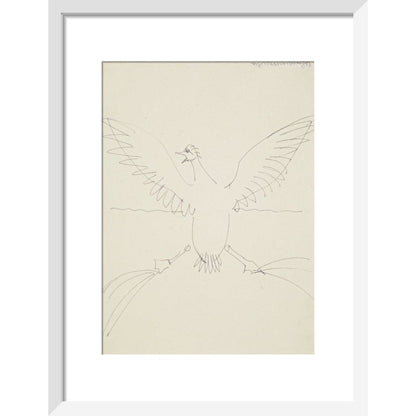 Bird landing on water - Art print
