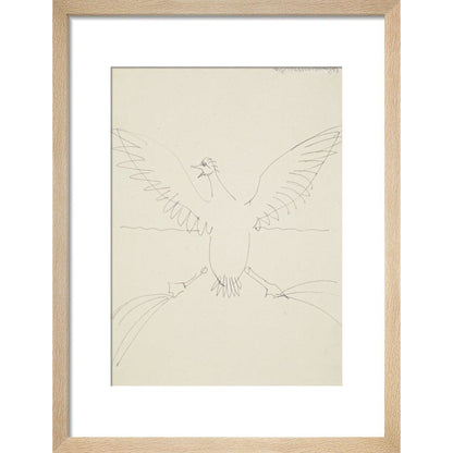 Bird landing on water - Art print