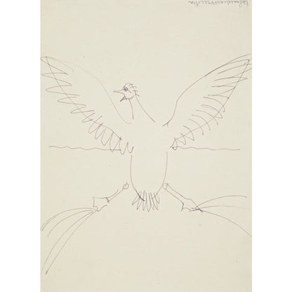 Bird landing on water - Art print