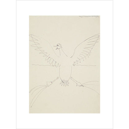 Bird landing on water - Art print