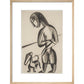 Woman and dog - Art print