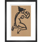Female nude, kneeling and flexing right arm - Art print