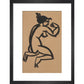 Female nude, kneeling and flexing right arm - Art print