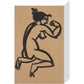 Female nude, kneeling and flexing right arm - Art print