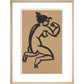Female nude, kneeling and flexing right arm - Art print