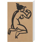 Female nude, kneeling and flexing right arm - Art print