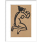 Female nude, kneeling and flexing right arm - Art print