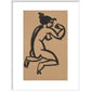 Female nude, kneeling and flexing right arm - Art print