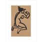Female nude, kneeling and flexing right arm - Art print