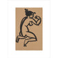 Female nude, kneeling and flexing right arm - Art print