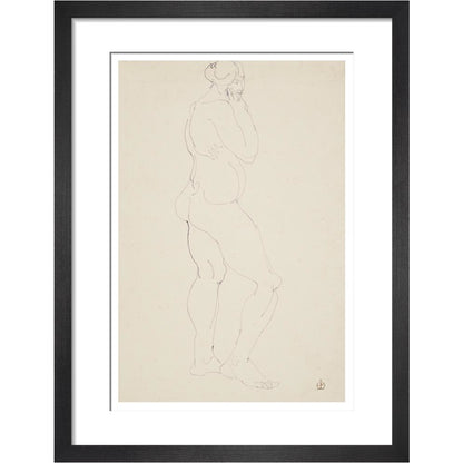 Standing female nude - Art print