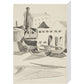 Houses and boats - Art print
