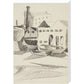 Houses and boats - Art print