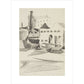Houses and boats - Art print