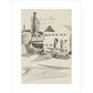 Houses and boats - Art print