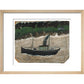Coaster by shore with house - art print