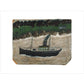 Coaster by shore with house - art print
