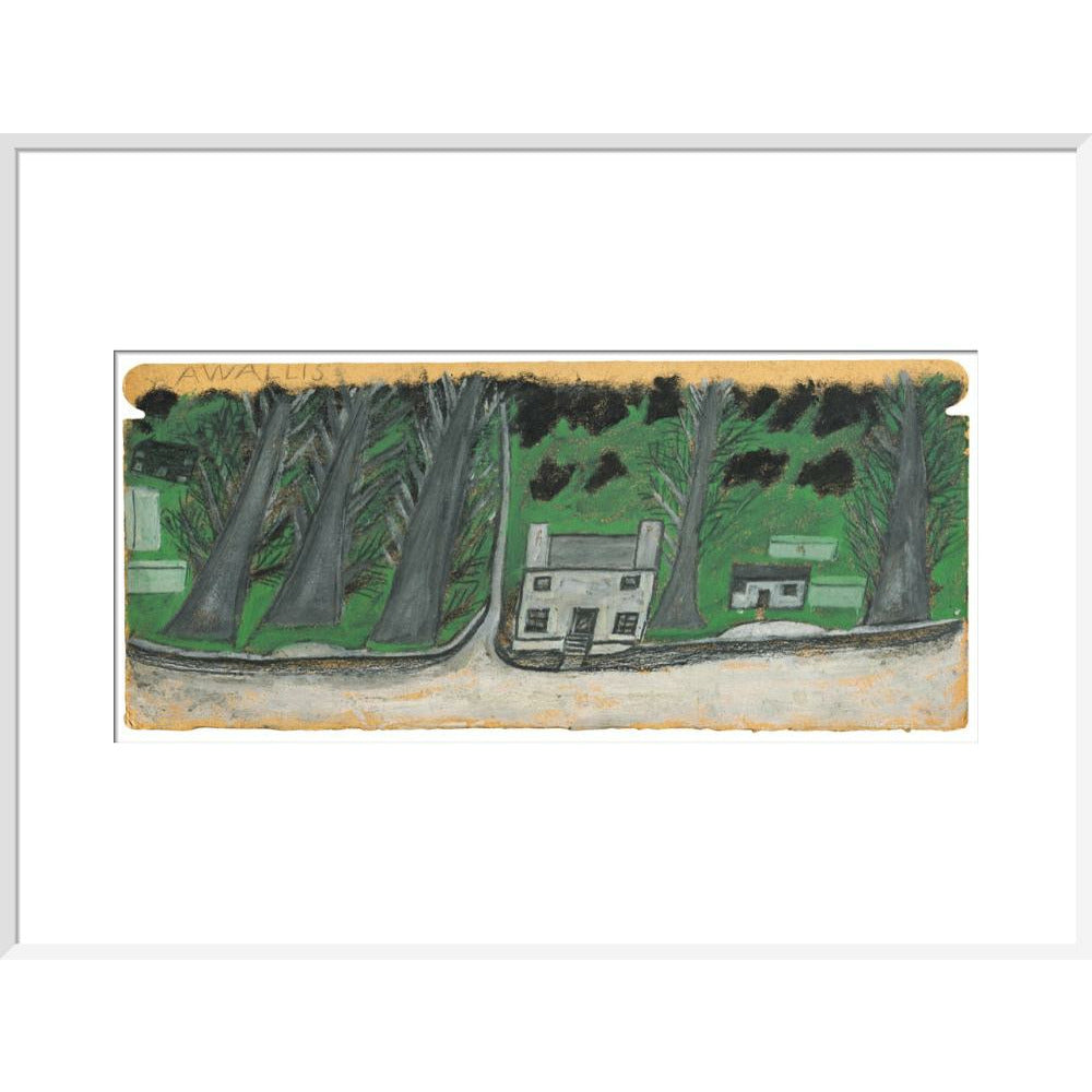 House with trees - Art print