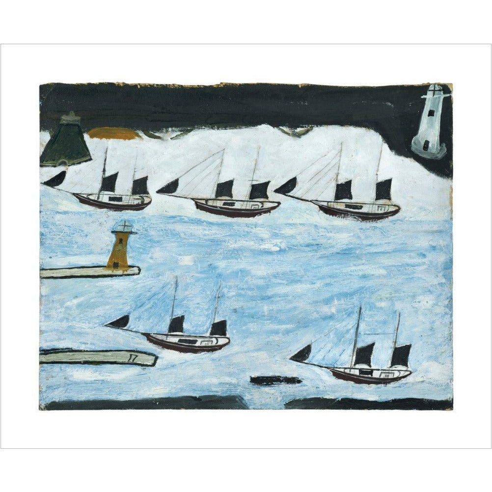 Five ships - Mount's Bay - Art Print