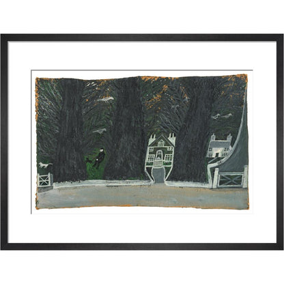 Cottages in a wood - Art print