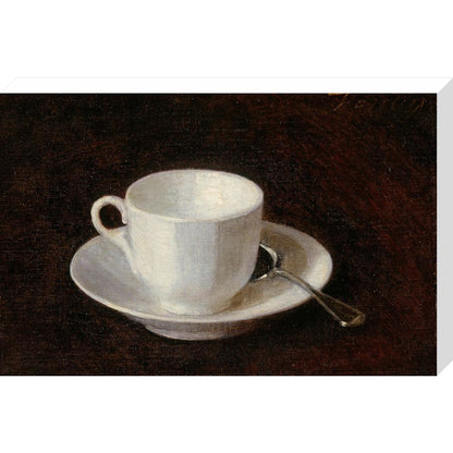 White cup and saucer - Art print