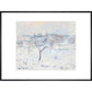Snowy landscape at Eragny - Art print