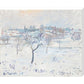 Snowy landscape at Eragny - Art print