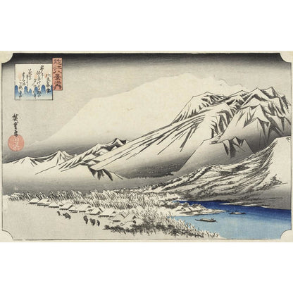 Evening Snow on Mount Hira - Art print