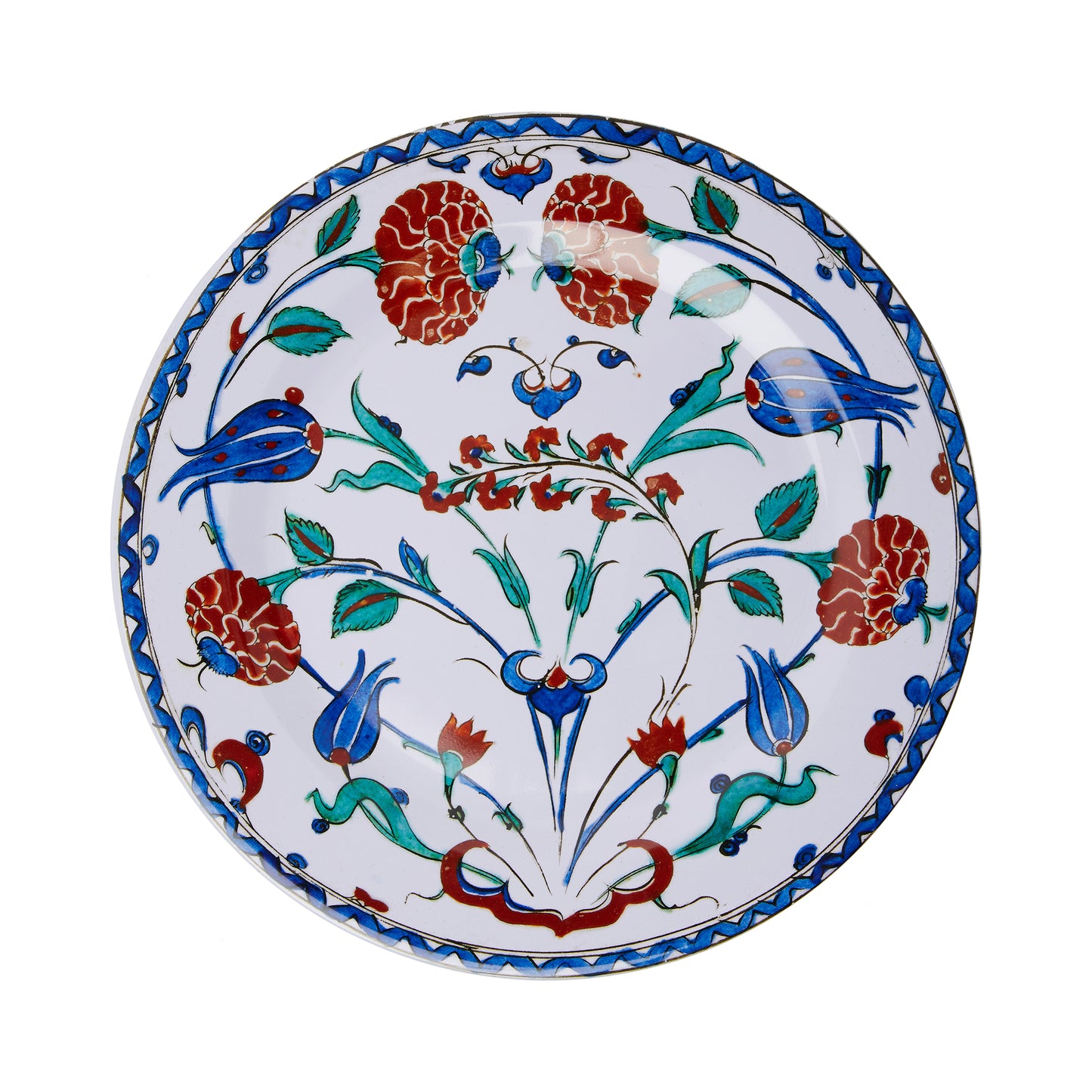 Tin plate with Iznik Tile design 