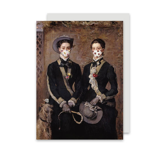 Fitzwilliam Masked Masterpieces: The Twins - Greetings card